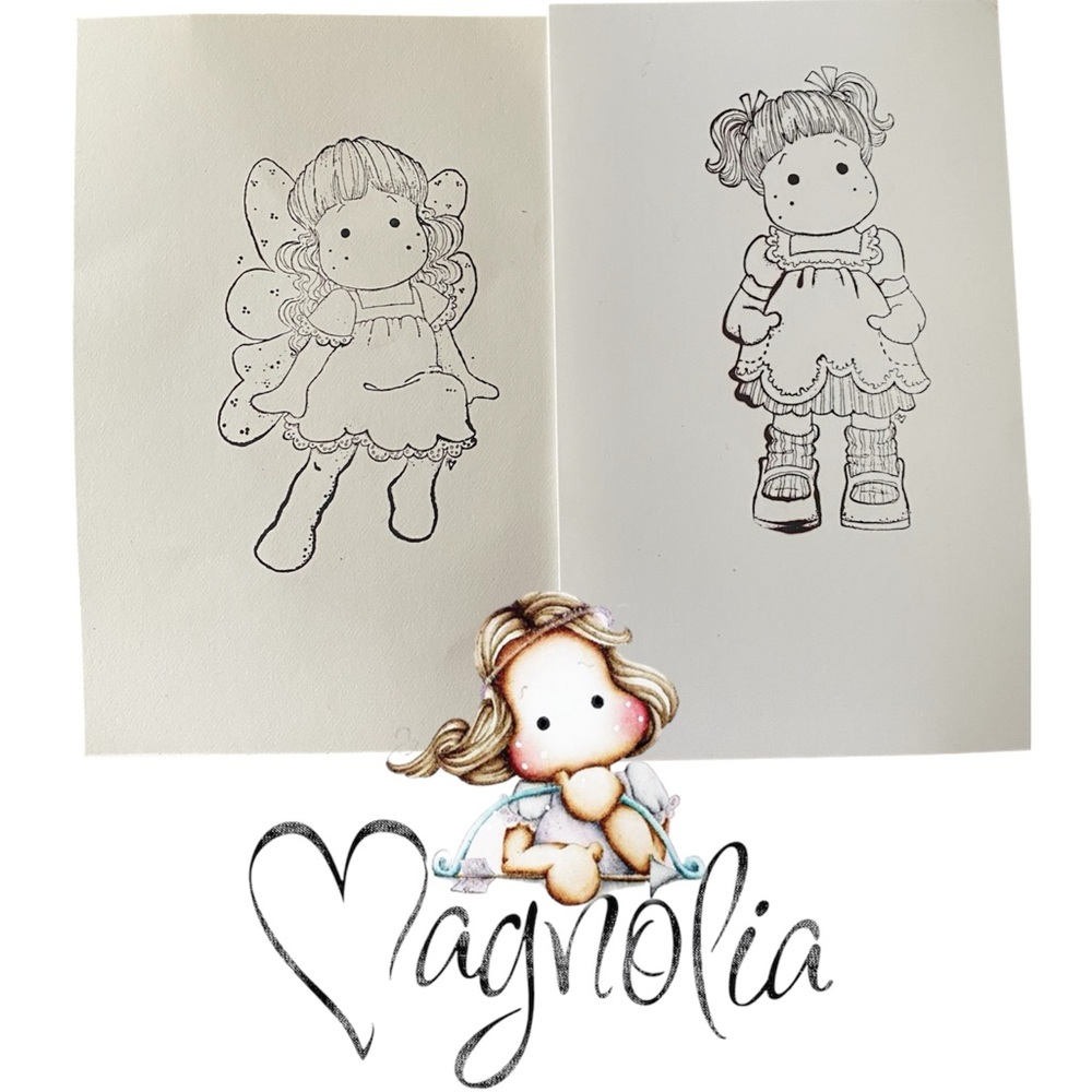 Super Cute Magnolia Rubber Stamp Duo